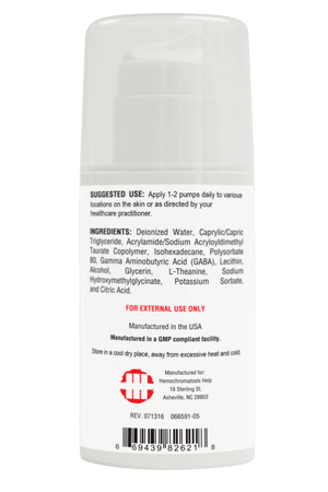 Hemochromatosis Help Calm and Relax Bottle Back Image