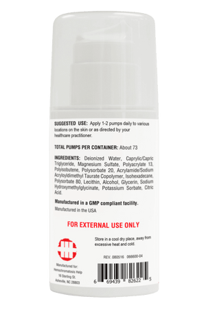 Hemochromatosis Help Magnesium Cream Bottle Back