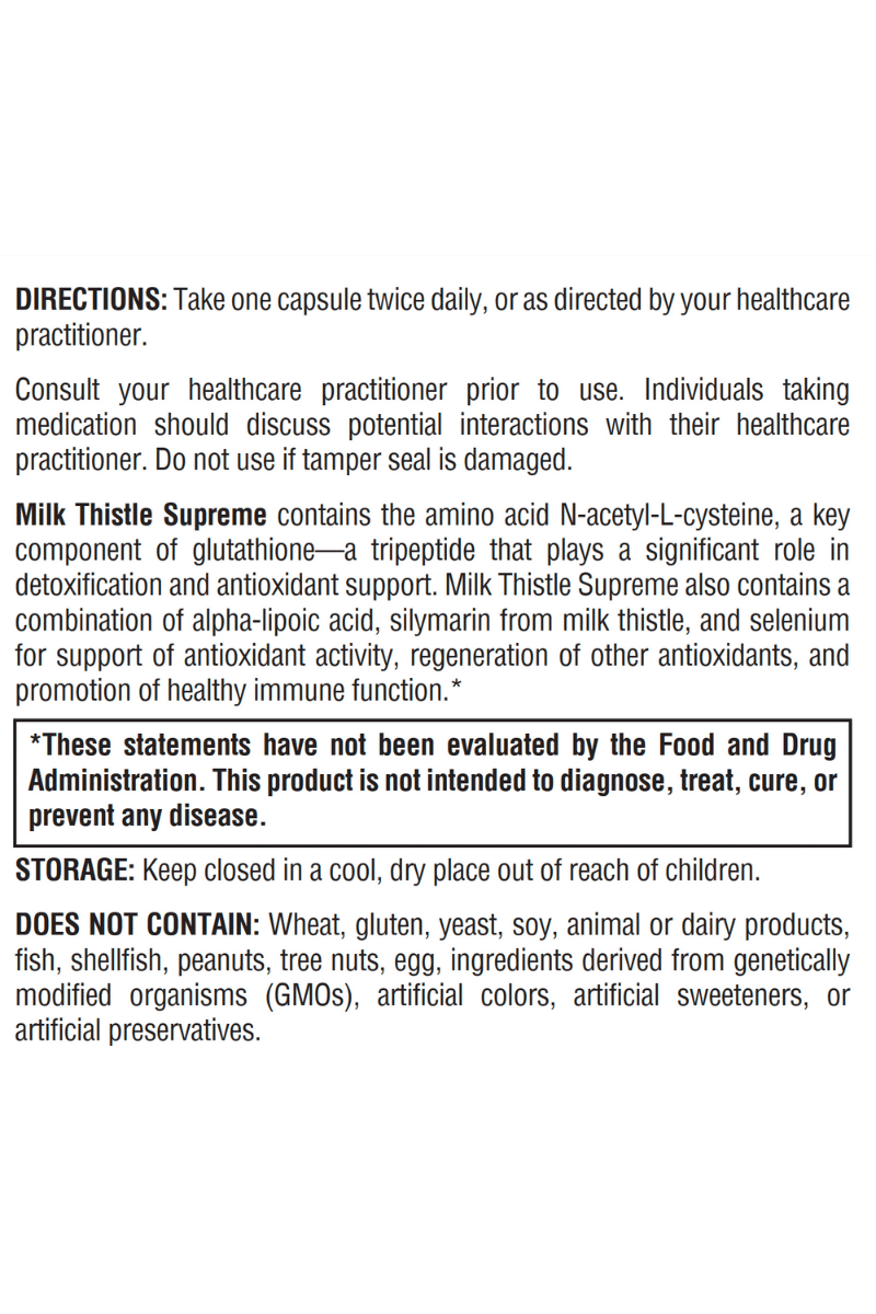Hemochromatosis Help™ Milk Thistle Supreme