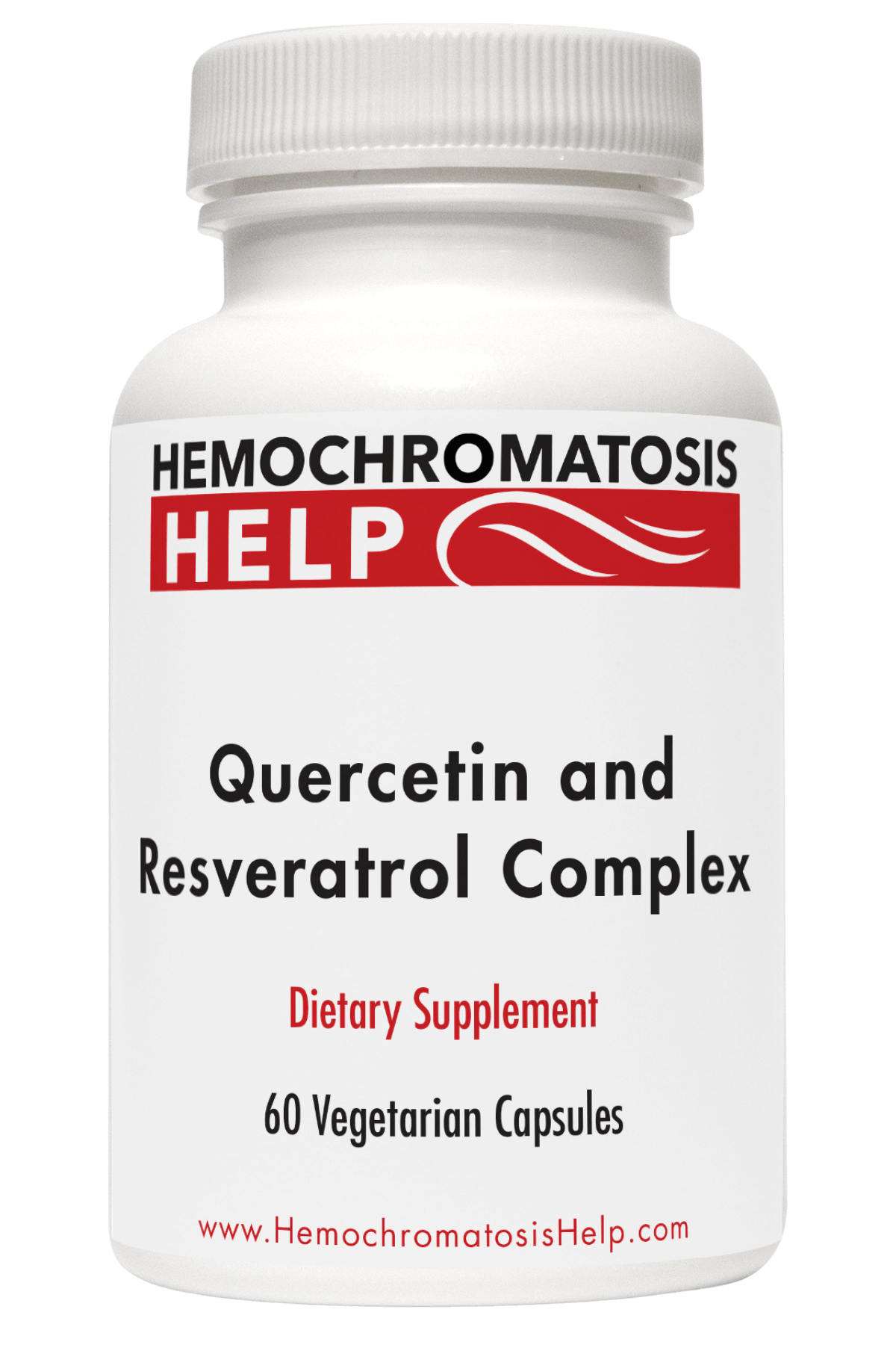 Hemochromatosis Help Quercetin &amp; Resveratrol Bottle Image