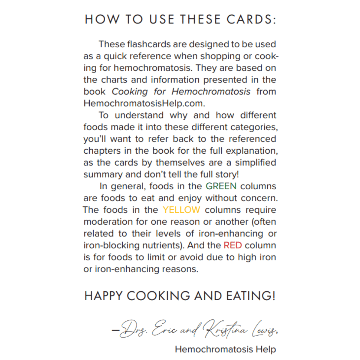 Grocery Shopping Guide for Hemochromatosis (Digital Version for Smartphones)