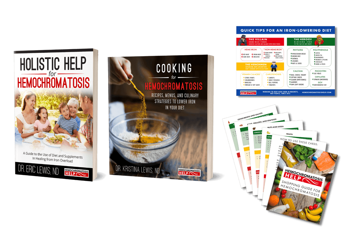 Complete Paperback Book Bundle: Holistic Help for Hemochromatosis &amp; Cooking for Hemochromatosis Books + Bonus Grocery Shopping Guide &amp; Quick Tips Magnet