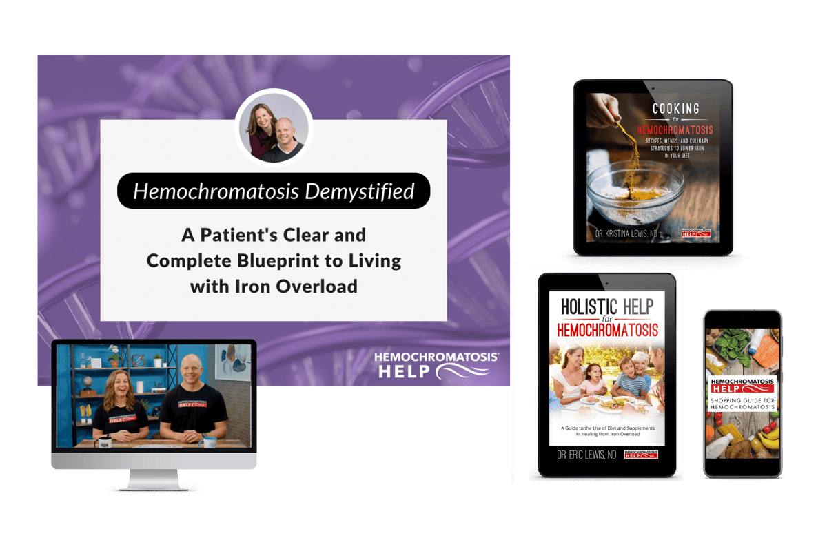 Ultimate Digital Bundle: Lifetime Access to Hemochromatosis Demystified Online Course + Two Books + Shopping Guide