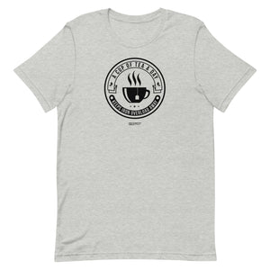 "A Cup of Tea A Day Keeps Iron Overload Away" Circle Design Hemochromatosis Awareness Premium Short Sleeve T-Shirt (11 Colors)