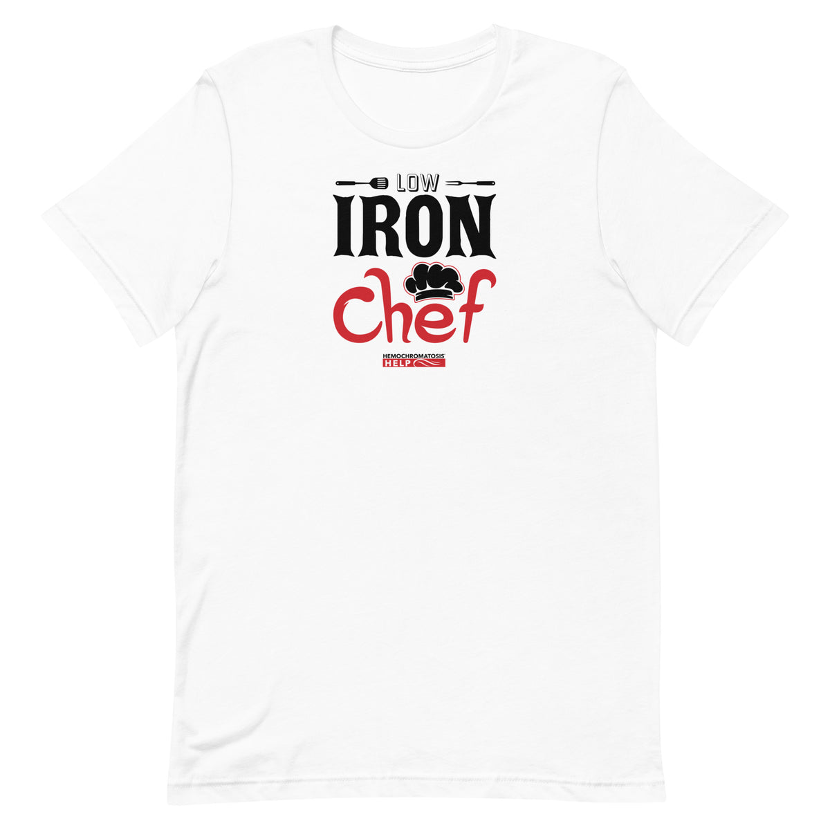 "Low Iron Chef" Hemochromatosis Awareness Premium Short Sleeve T-Shirt (5 Colors)