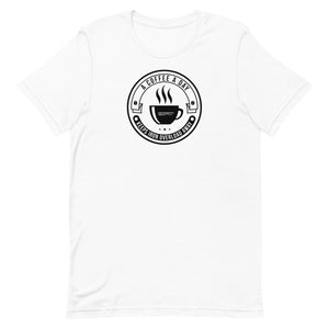 "A Coffee a Day Keeps Iron Overload Away" Circle Design Hemochromatosis Awareness Premium Short Sleeve T-Shirt (11 Colors)