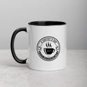 "A Coffee a Day Keeps Iron Overload Away" Circle Design Hemochromatosis Awareness 11 oz Ceramic Mug