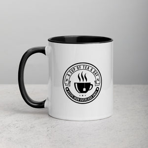 "A Cup of Tea A Day Keeps Iron Overload Away" Circle Design Hemochromatosis Awareness 11 oz Ceramic Mug