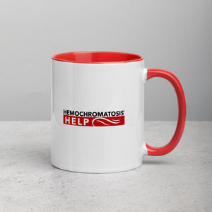 "A Cup of Tea A Day Keeps Iron Overload Away" Circle Design Hemochromatosis Awareness 11 oz Ceramic Mug